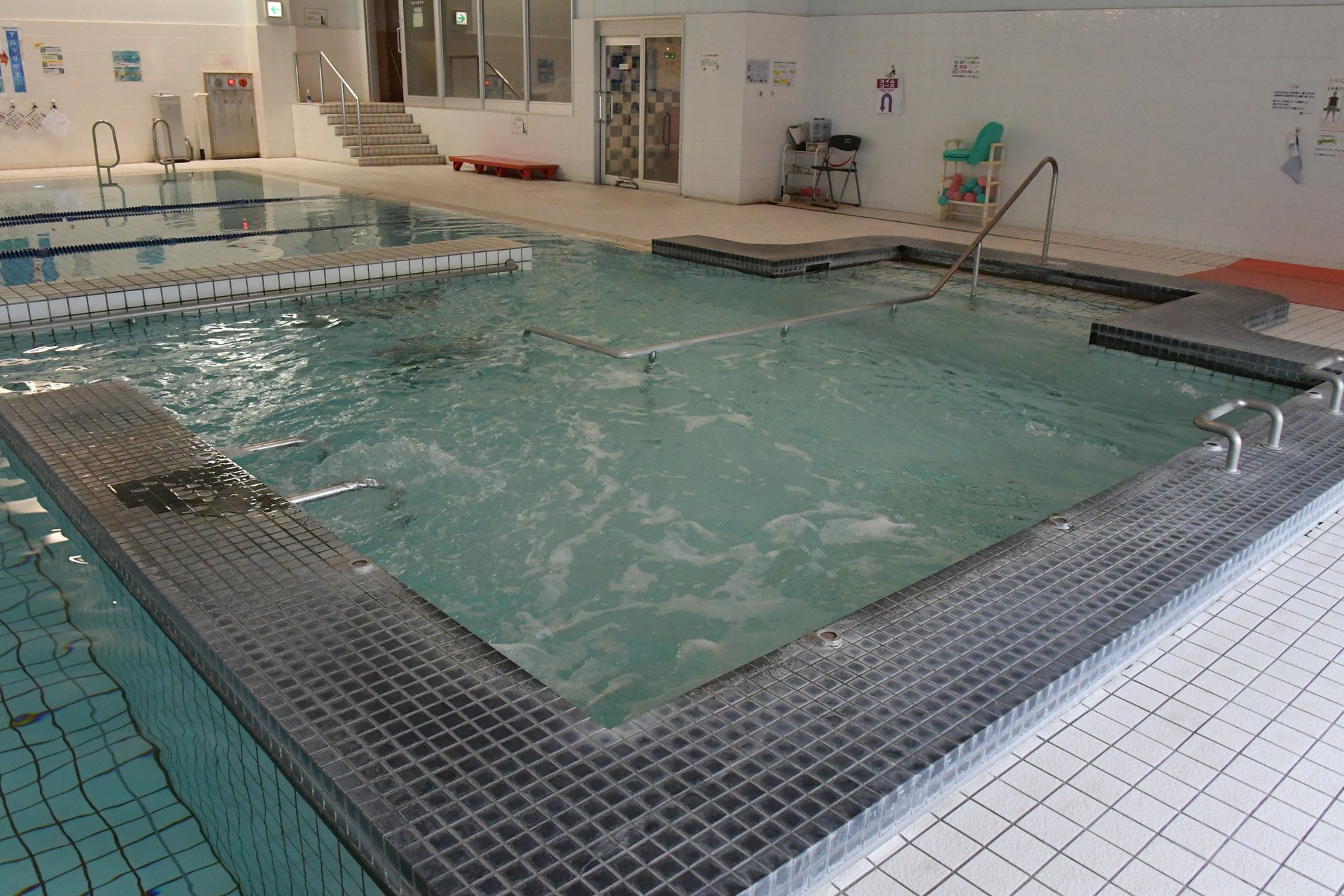 運動後すぐに使えるジャグジー